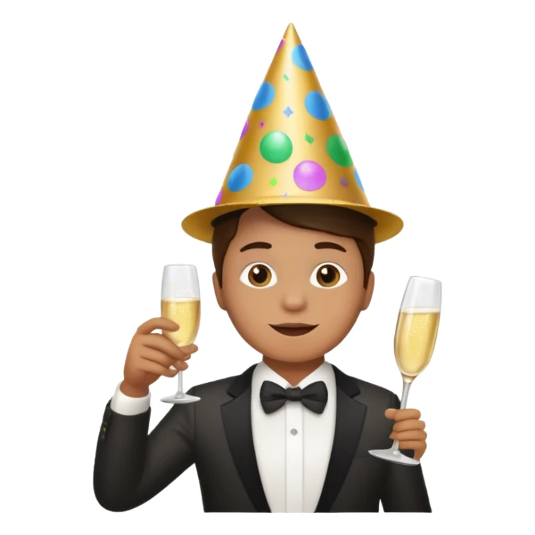 una festa di compleanno con una camicia bianca sticker