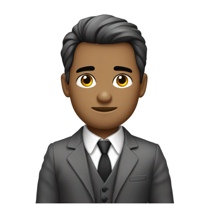 cabello blanco, ojos blancos, piel pálida, corbata negra, camisa de vestir gris, con chaleco negro, aro de ángel negro, cejas bonitas, pelo lacio medio largo sticker