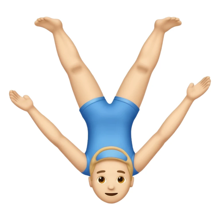 Default Male emoji laying on back with legs up in like V sticker