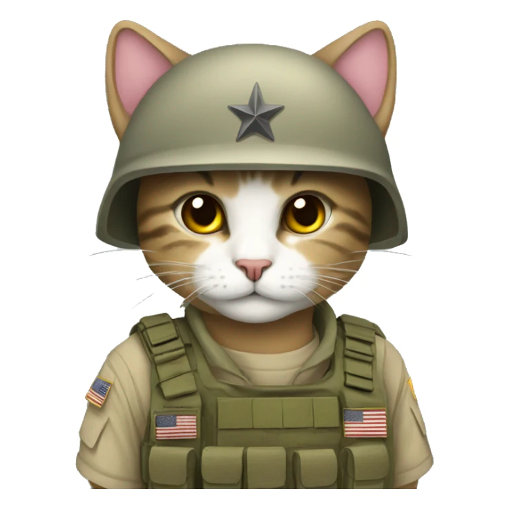 army kitty sticker