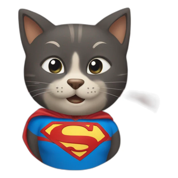 Un chat qui tombe mais super man le sauve sticker