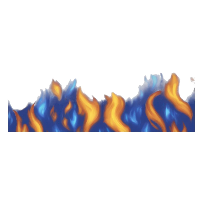 blue fire sticker
