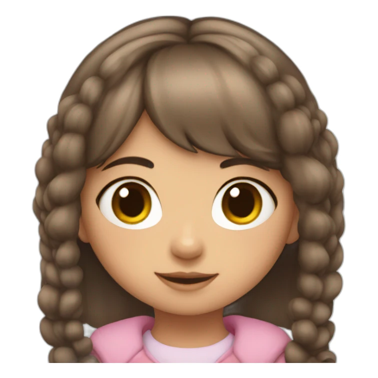 Cute little girl with cat ears sticker