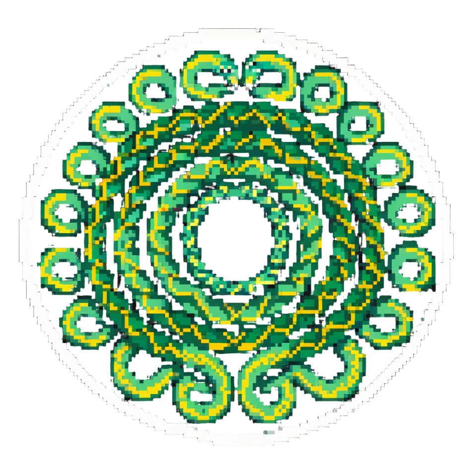 circle of snakes, multiple snakes arranged in a circular pattern sticker