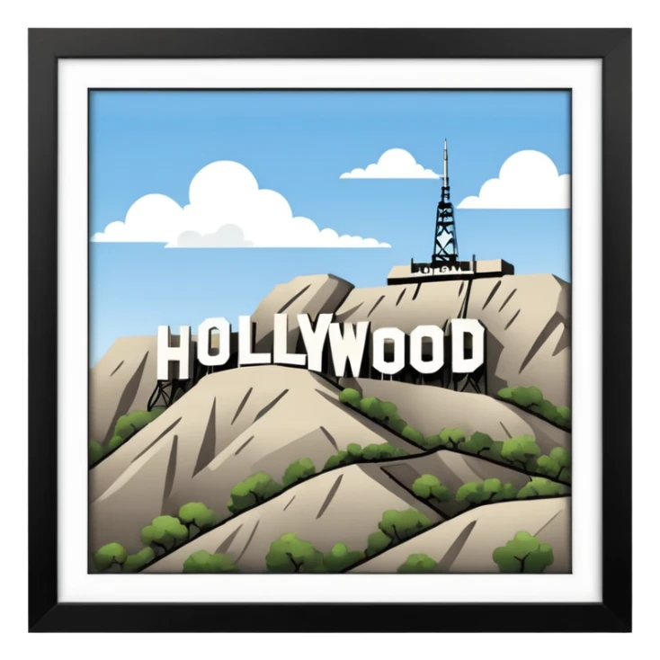 Hollywood sign  sticker