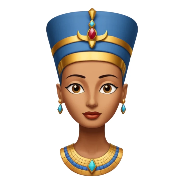 Bust of Nefertiti, only half sticker