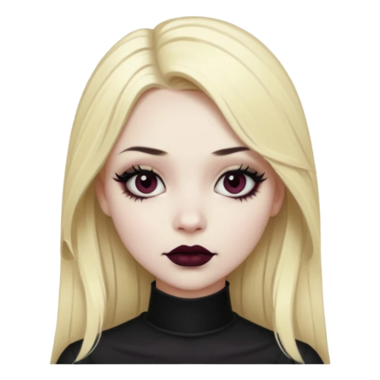 blonde gothic girl  sticker