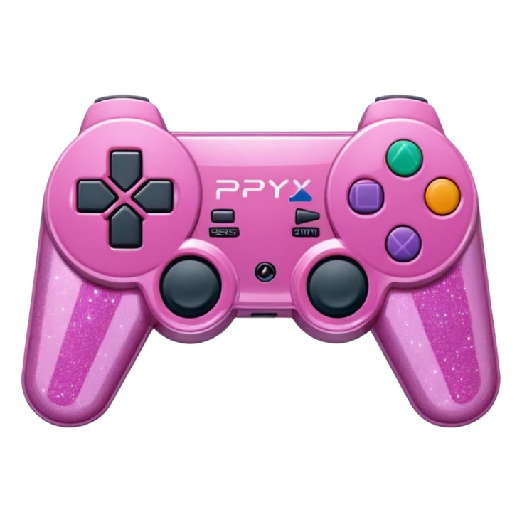 glittery pink 90s retro playstation console sticker