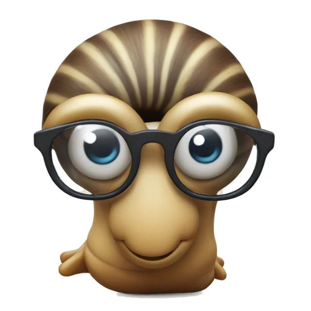 Snail with glasses  sticker