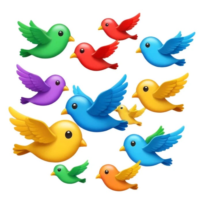 Create a realistic emoji of multiple languages flying around  sticker