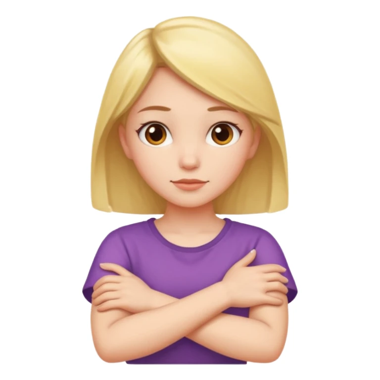 arms crossed around neck  girl sticker