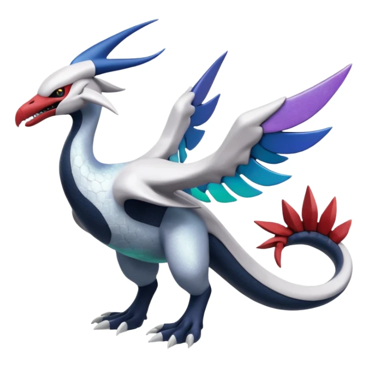 Yveltal-Lugia-Silvally-Fakémon-hybrid-creature (full body)  sticker