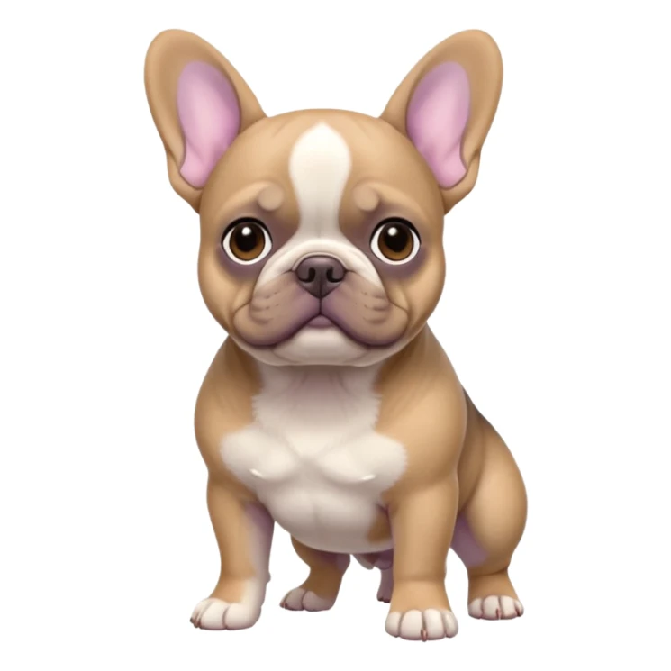 Tan and lilac French bulldog  sticker