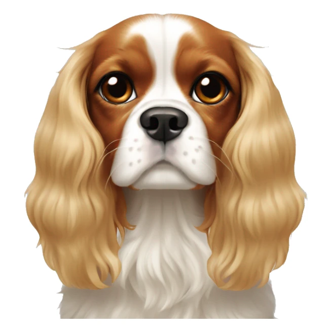 Cavalier King Charles spaniel with blonde girl  sticker