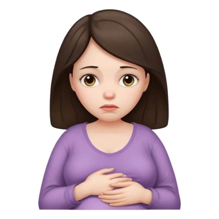 Sad pregnant woman brunette sticker