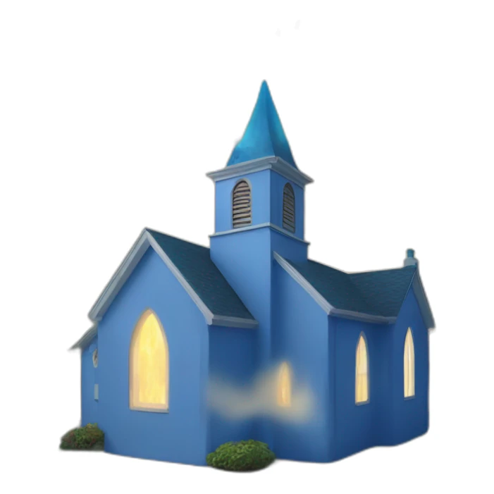 blue flame holy spirit on church sticker