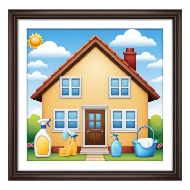 home and nearby cleaning products sticker