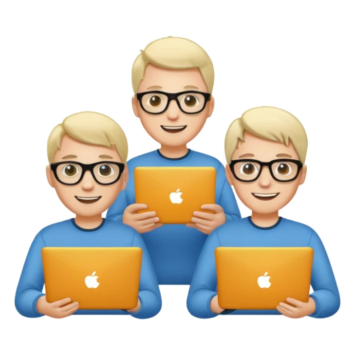 Group of 4 vibe coders, all male and white skinned  sticker