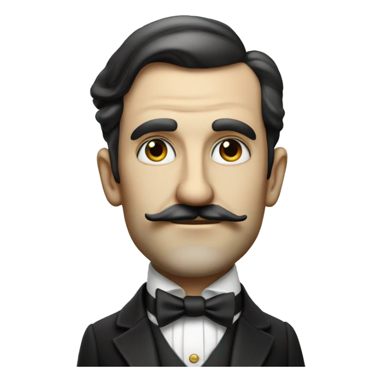 Photorealistic man serious British gentleman in a monocle and a top hat sticker