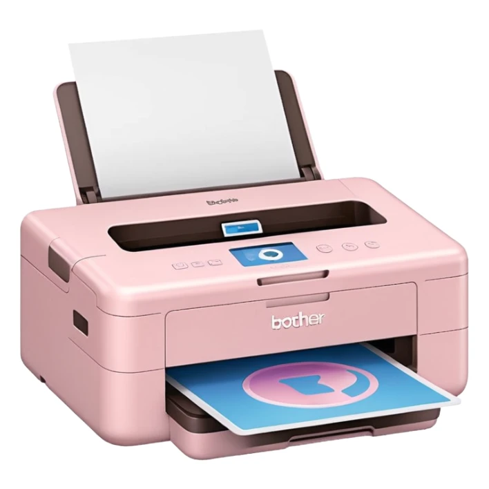 Light Pale Pink  Brother Scanner and Printer sticker