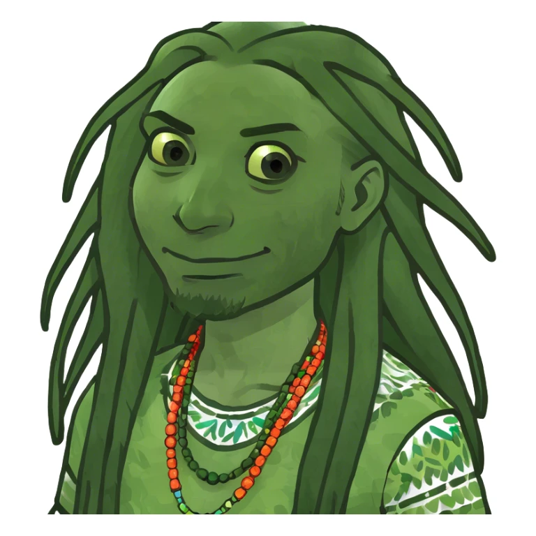 black person with dreads that are long  sticker