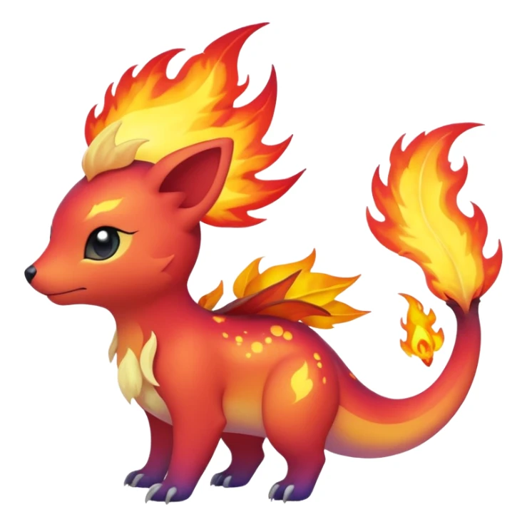 Elemental Forty Fiery Sparky Fierce Colorful Gradient Sparkly Nebular Starry Flaming Viney Vinal Dusky Aurorus-Amaura-Auroras-Pokémon-Fakémon-creature sticker