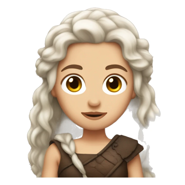 Daenerys Targaryen with brown hair  sticker