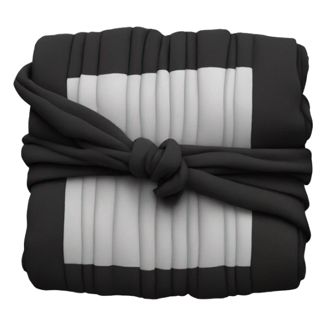 Folded blanket in color black sticker