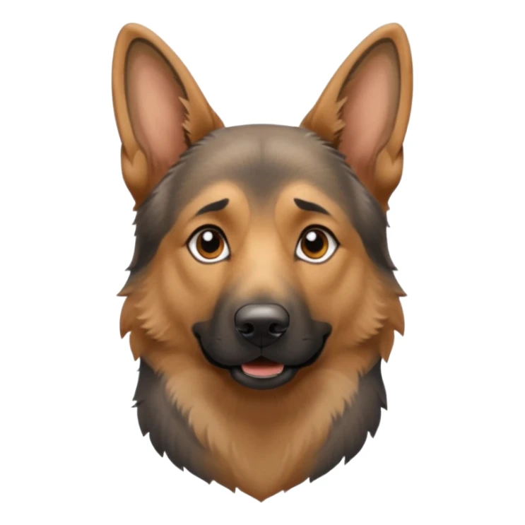 grayish dusty german shepard sticker