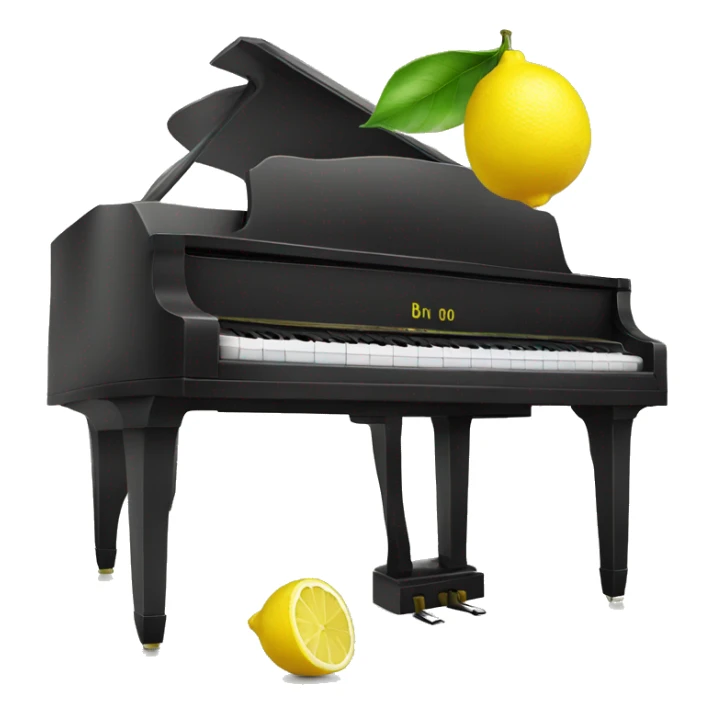 lemon juice on a piano sticker