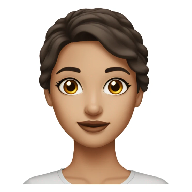 Beautiful brunette girl with brown eyes and beautiful makeup sticker