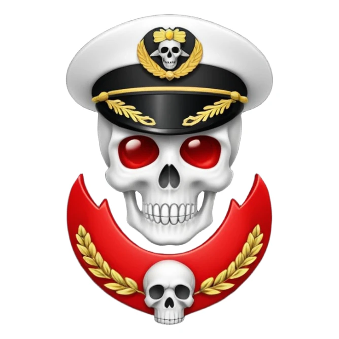 petty officer rank in black and red with a sull sticker