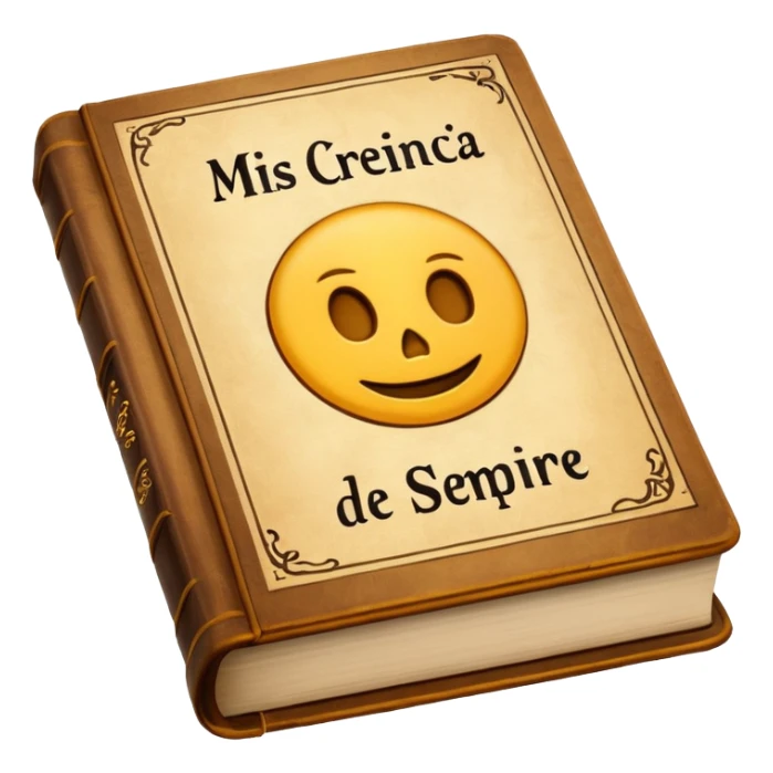 a book with the name "mis creencia de siempre" sticker