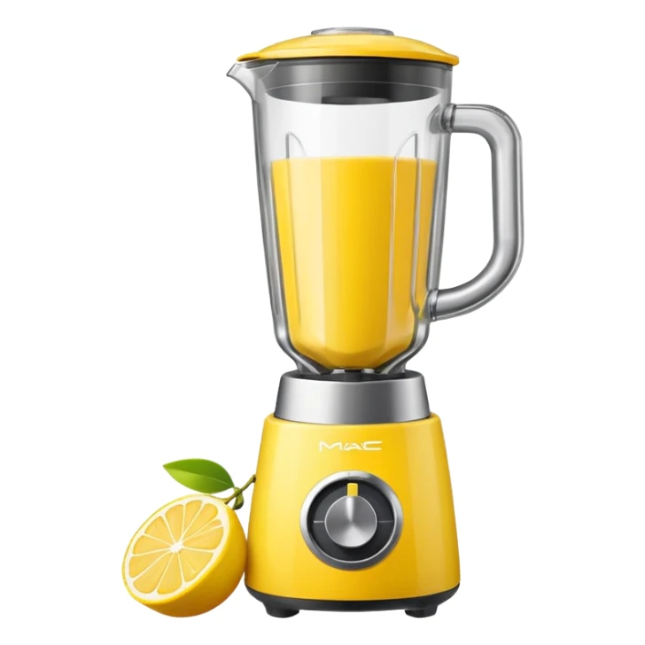 mac os icon fruit blender yellow lemon sticker