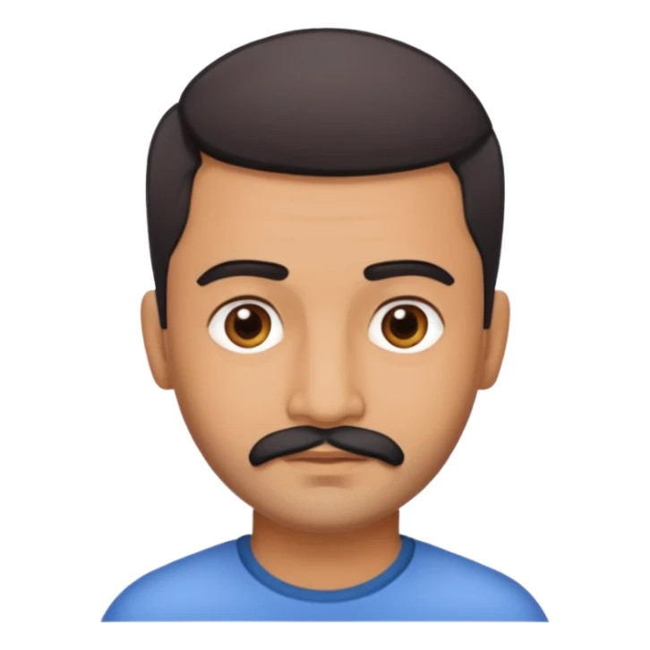 Indian man age 30s fade hair cut no mustache sticker