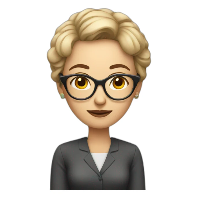 Psychologist woman with glasses sticker