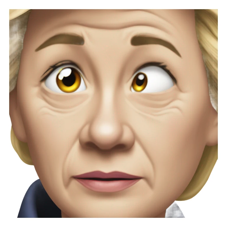 Ursula von der Leyen sad sticker