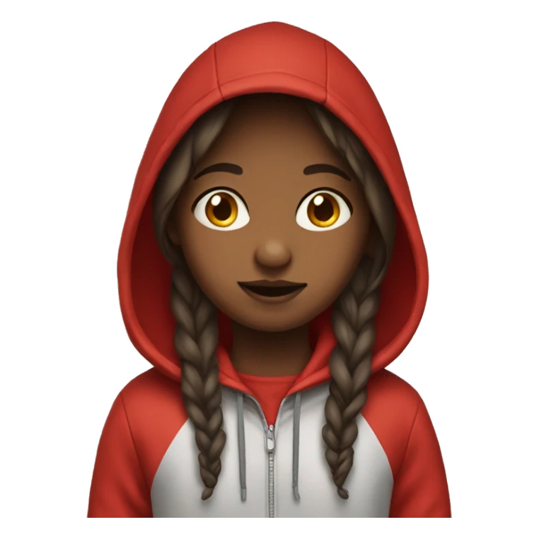 little girl wearing red hoodie sticker