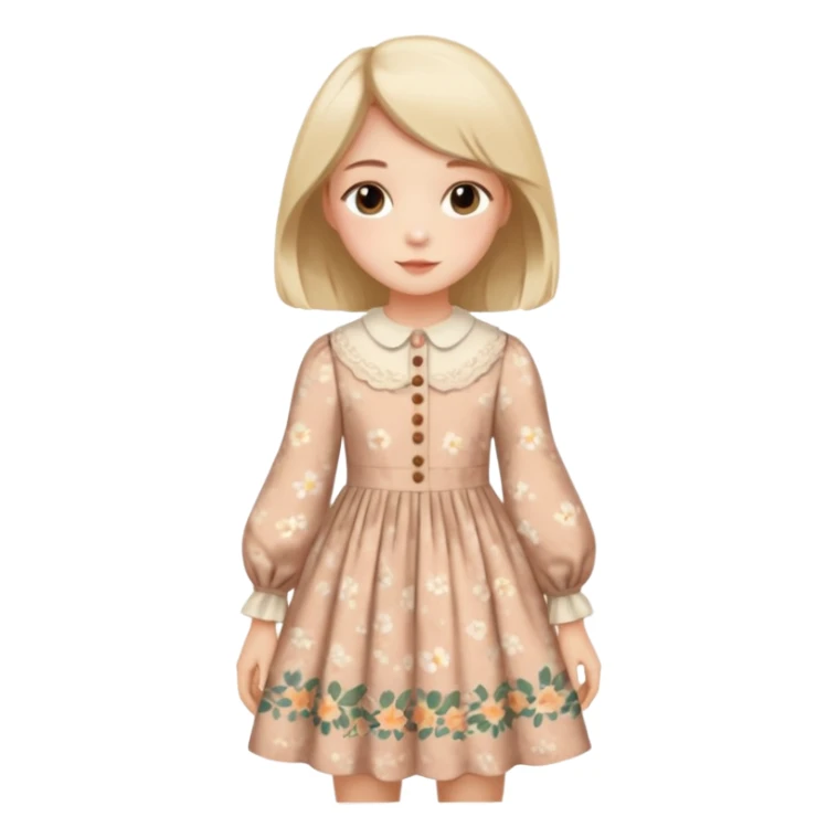 Cottagecore style ultra cute vintage material dress sticker
