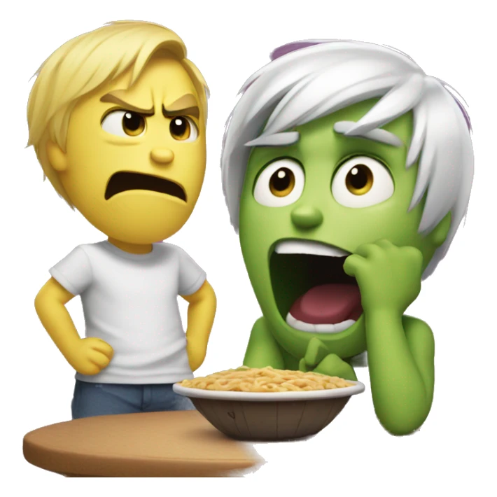 Anger from Inside out cartoon eating Azeri donar sticker