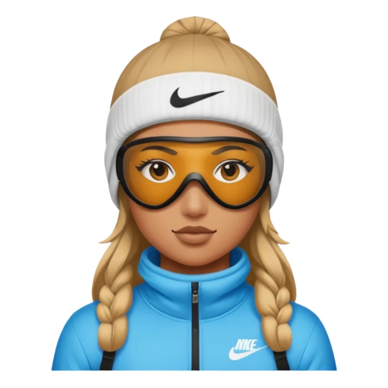 tan girl with nike ski mask on  sticker