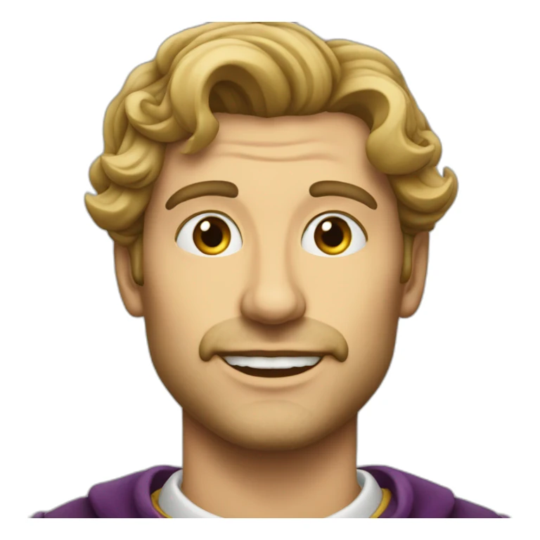 Handsome man with a huge Habsburg jaw sticker