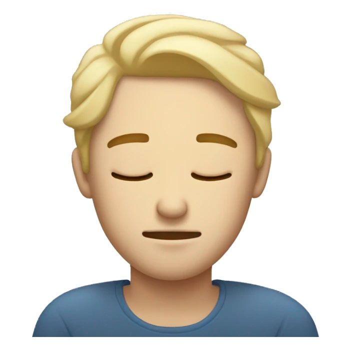 Blond man and brunette woman asleep sticker