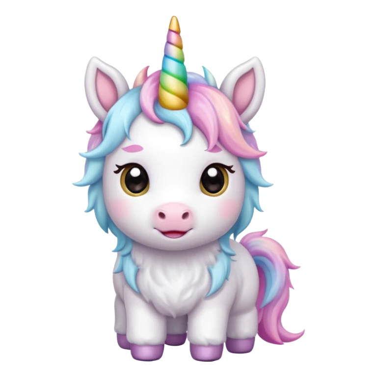 baby unicorn, chibi full body sticker
