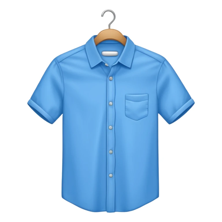 blue shirt hanged on a hanger sticker