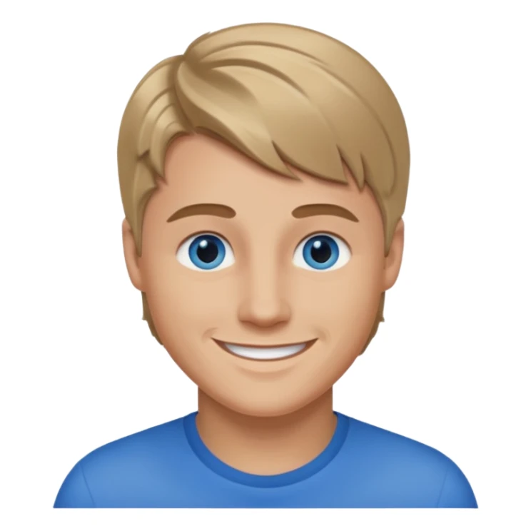 Twan Kuyper blue eyes, dark blonde hair sticker