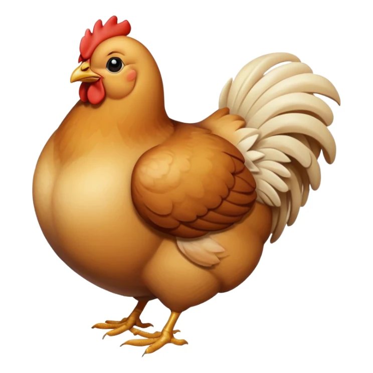Chicken beige sticker