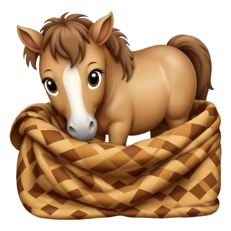 Baby horse cozy in blanket  sticker