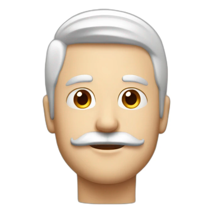 man with red and white horizontal stripe t short and moustache sticker