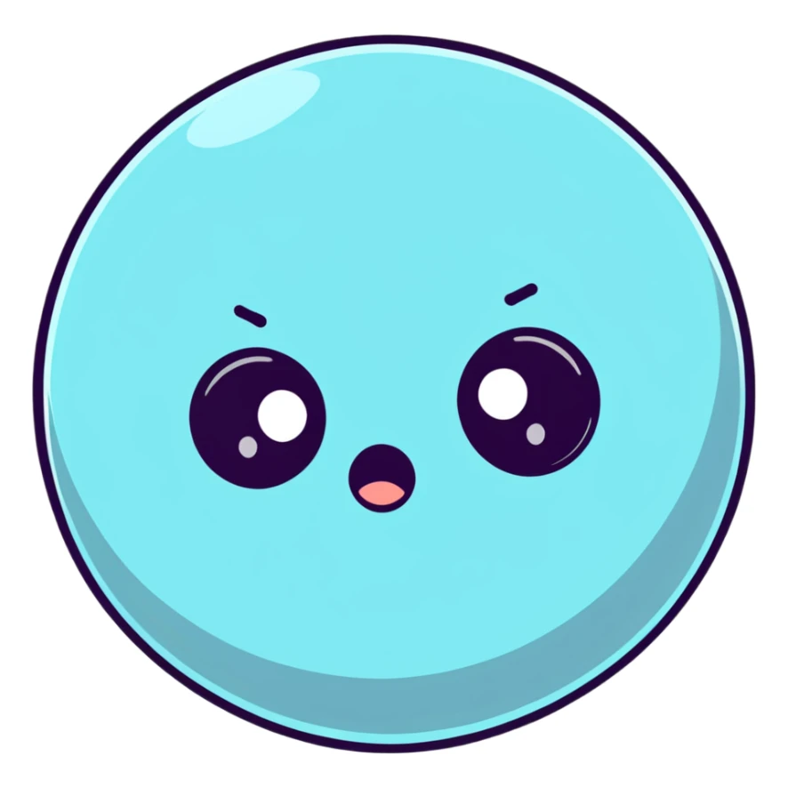 cute playful goo ball with eyes sticker